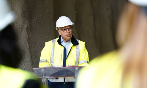 Imagen de Curbelo valora la finalización de la excavación del túnel de la Variante como un hito en la modernización viaria de La Gomera
