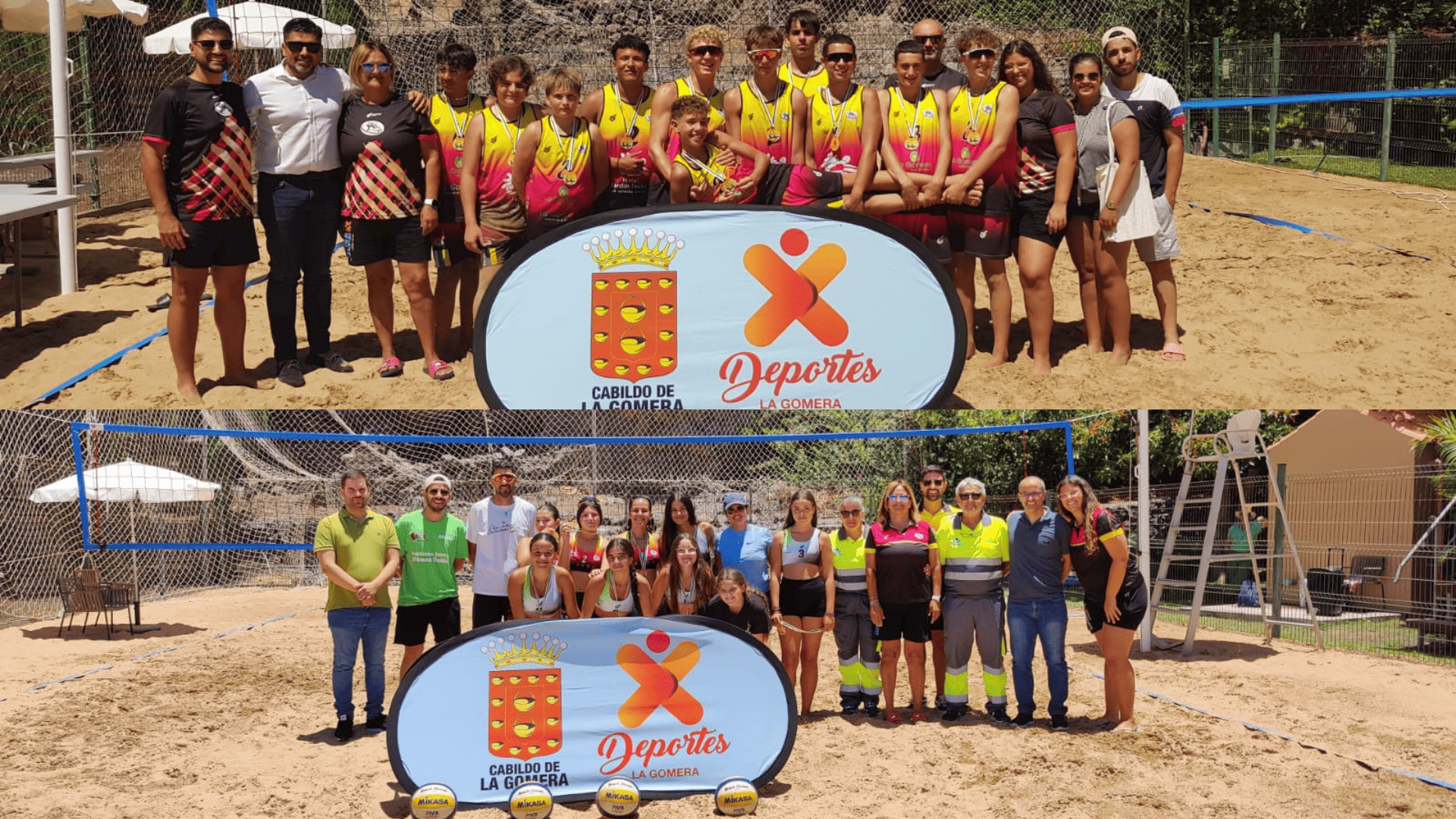 Imagen de Una treintena de jóvenes participan en el Campeonato Insular de Vóley Playa