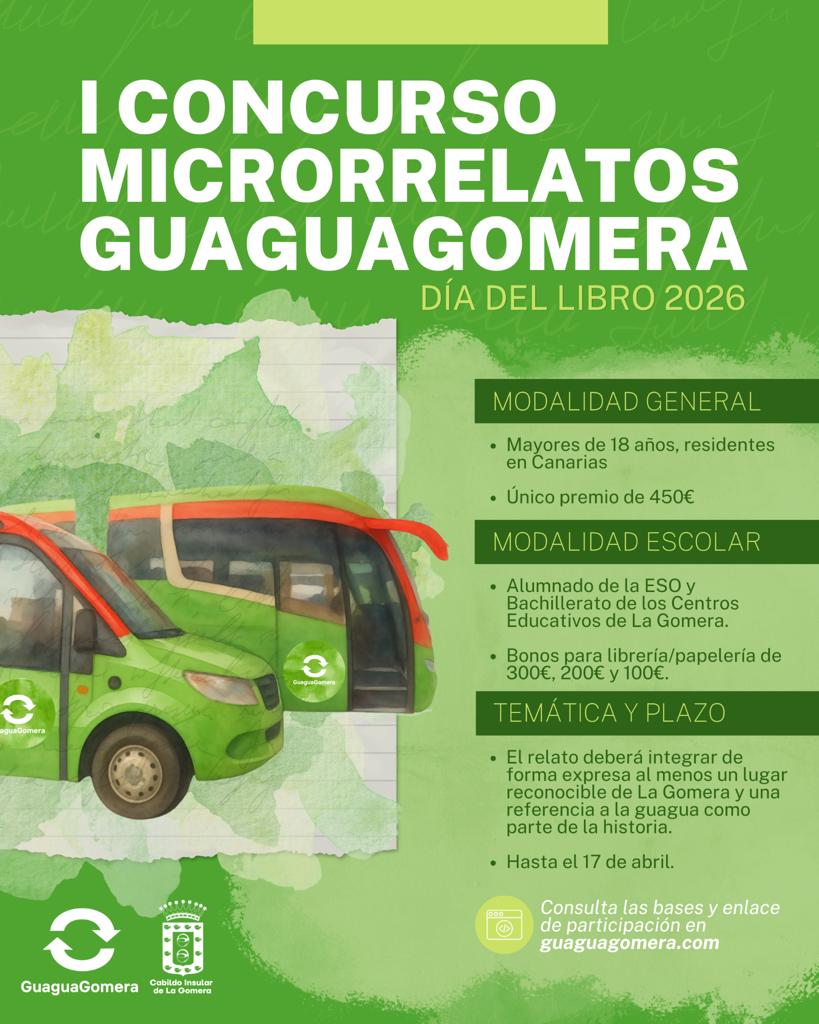 Imagen de GuaguaGomera lanza un Concurso de Microrrelatos vinculado a La Gomera y al transporte público