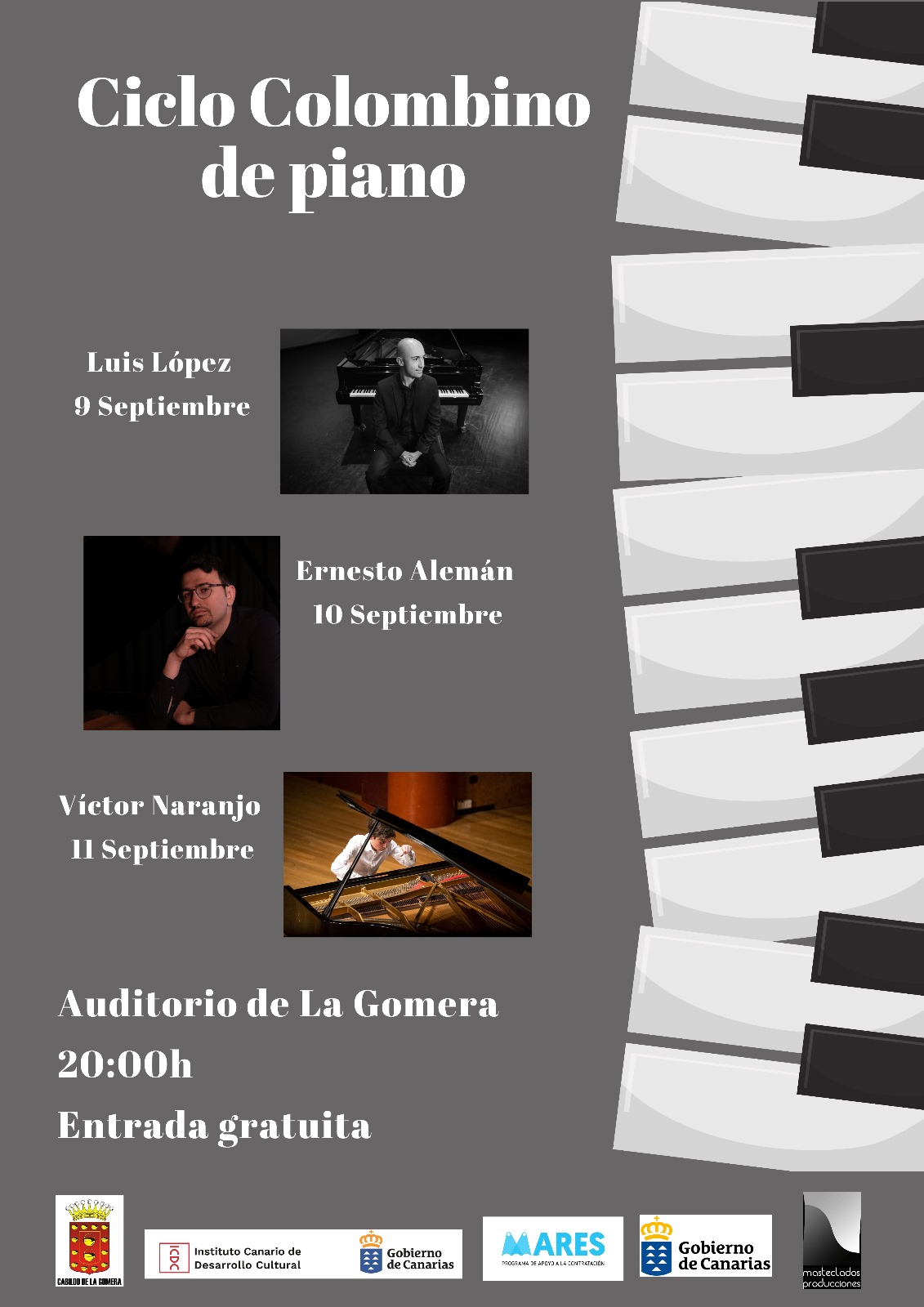 Imagen de El Auditorio de La Gomera acoge desde este lunes el Ciclo Colombino de piano