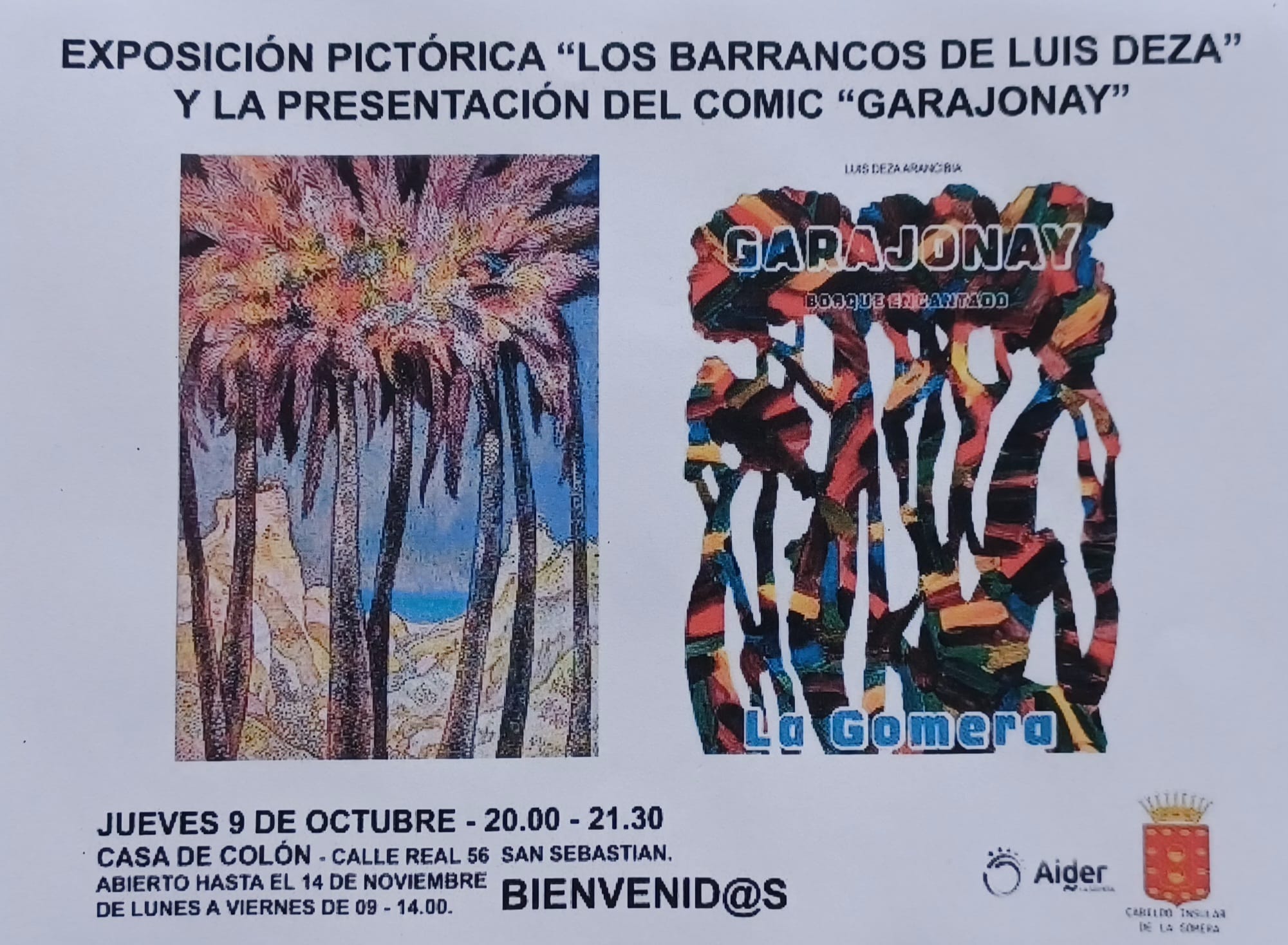 Imagen de Exposición Pictórica "Los Barrancos de Luis Deza" y presentación del comic "Garajonay" | Hasta el 14 de noviembre de 2025