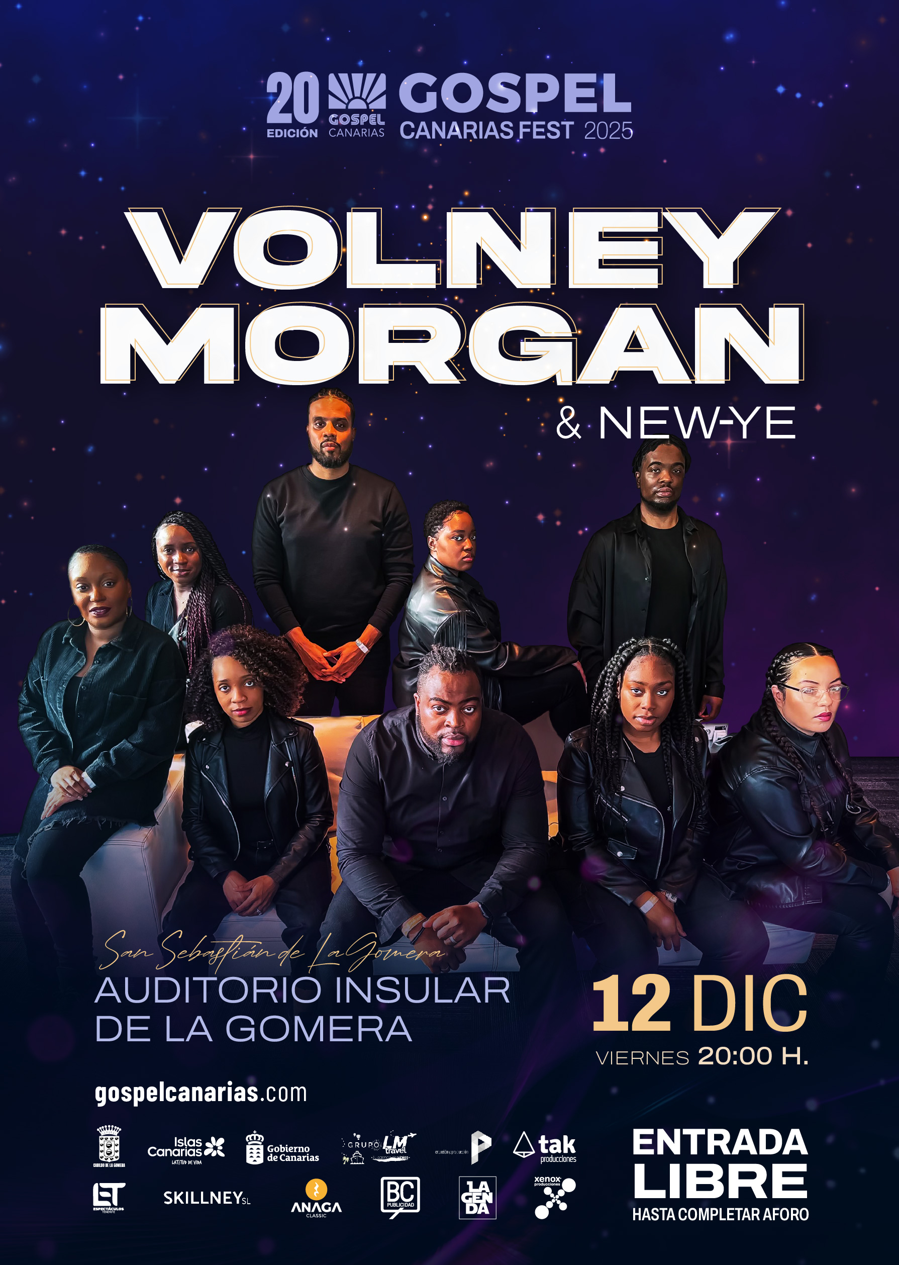 Imagen de El Gospel Canarias Fest 2025 llega este viernes a La Gomera con la actuación de Volney Morgan & New-Ye