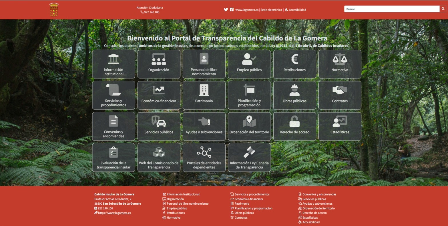 Imagen de El Cabildo de La Gomera se coloca entre las instituciones canarias con mayor nota en Transparencia