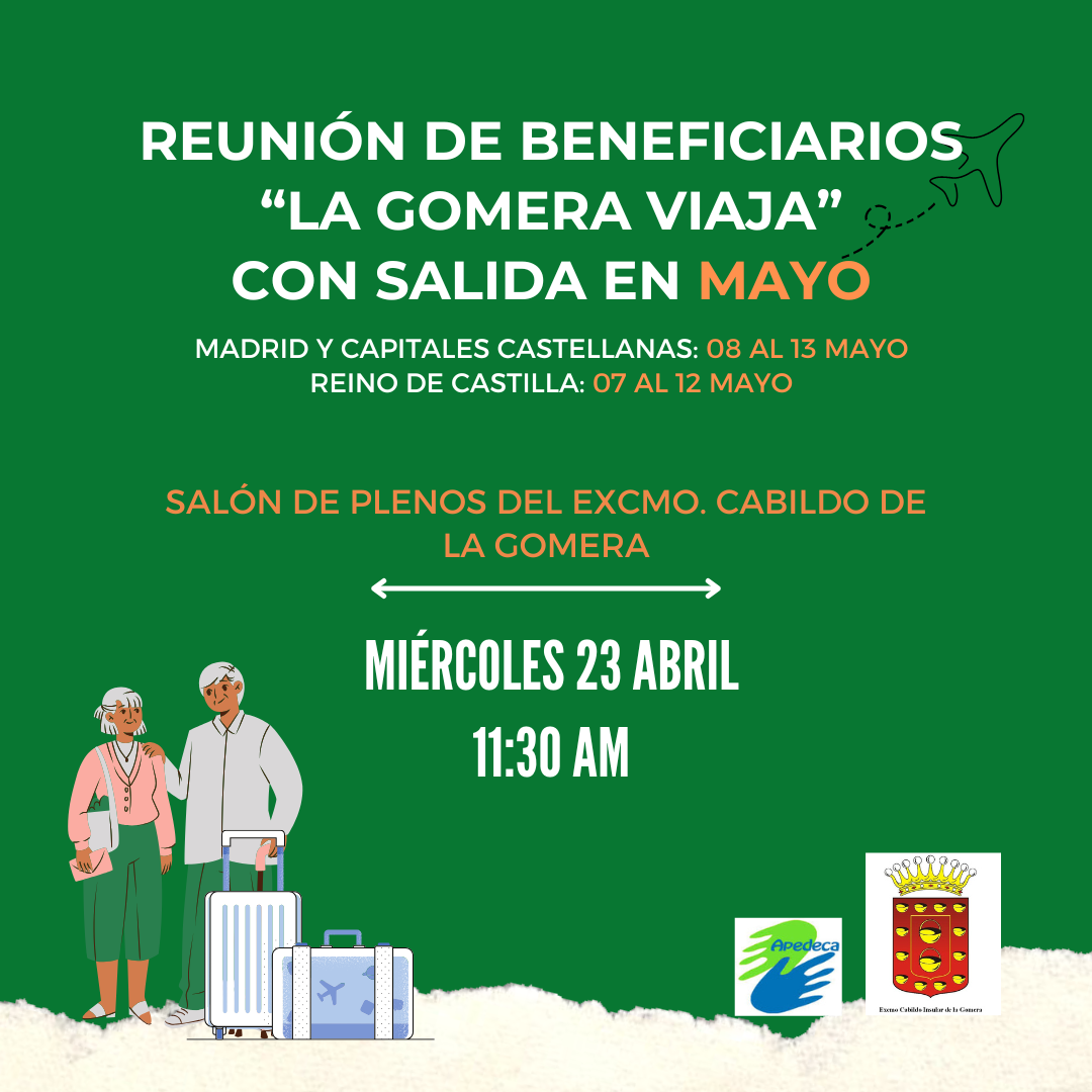 Imagen de El Cabildo convoca una reunión informativa para beneficiarios del programa ‘La Gomera Viaja’ con salidas en mayo