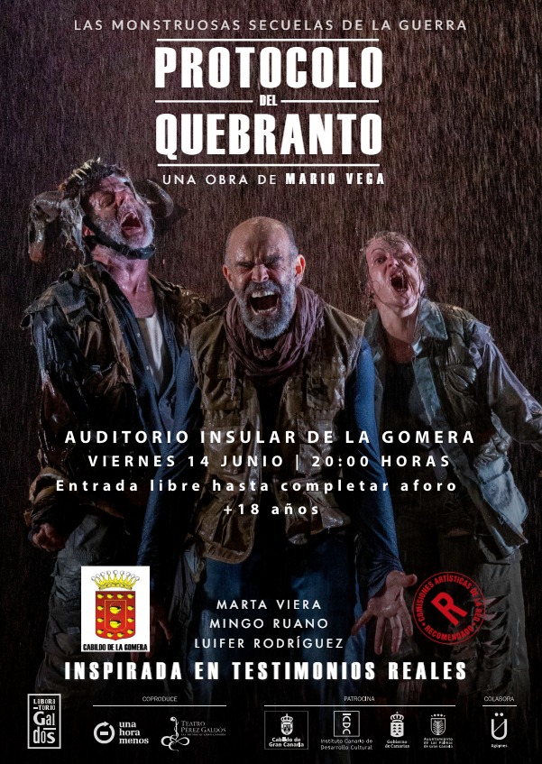 Imagen de El Auditorio Insular de La Gomera acoge este viernes la función teatral ‘Protocolo del Quebranto’