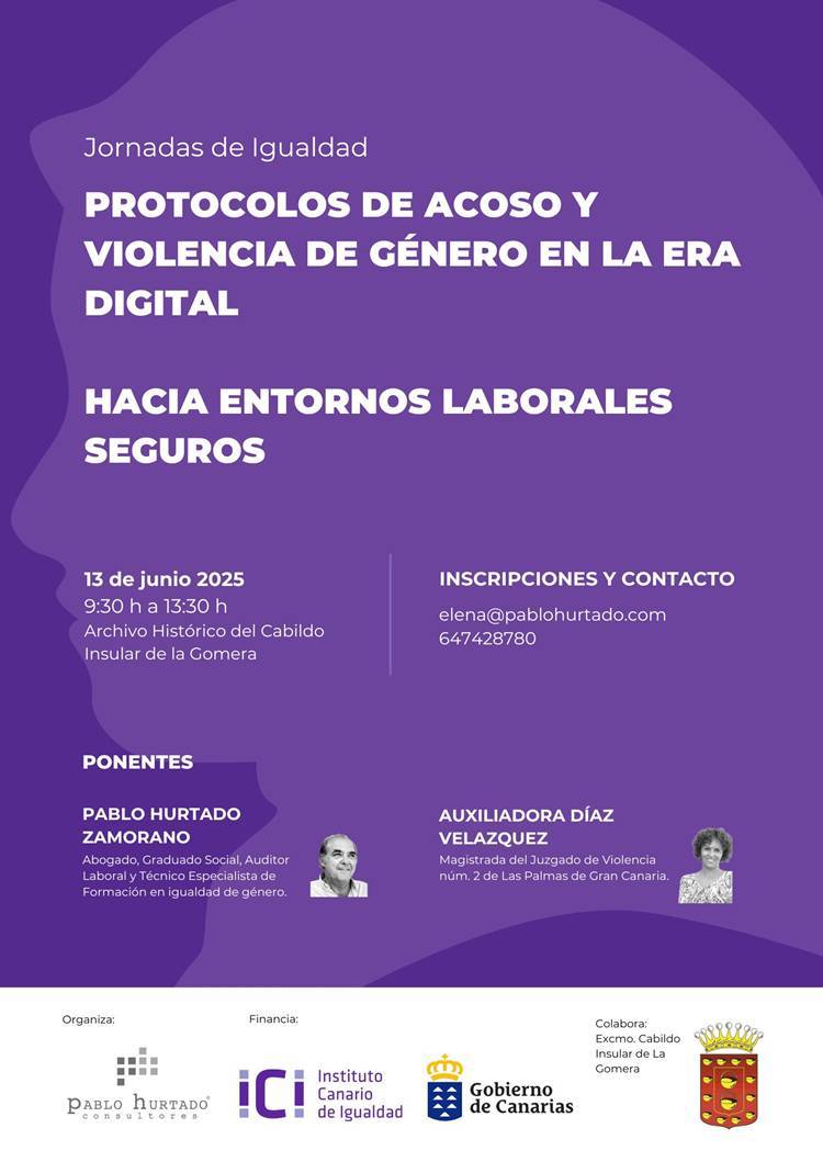 Imagen del evento Jornada informativa de igualdad: Protocolos de acoso y Violencia de Género en la era digital