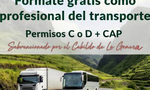 Imagen de El Cabildo de La Gomera facilita cursos de formación para transporte profesional de viajeros y mercancías