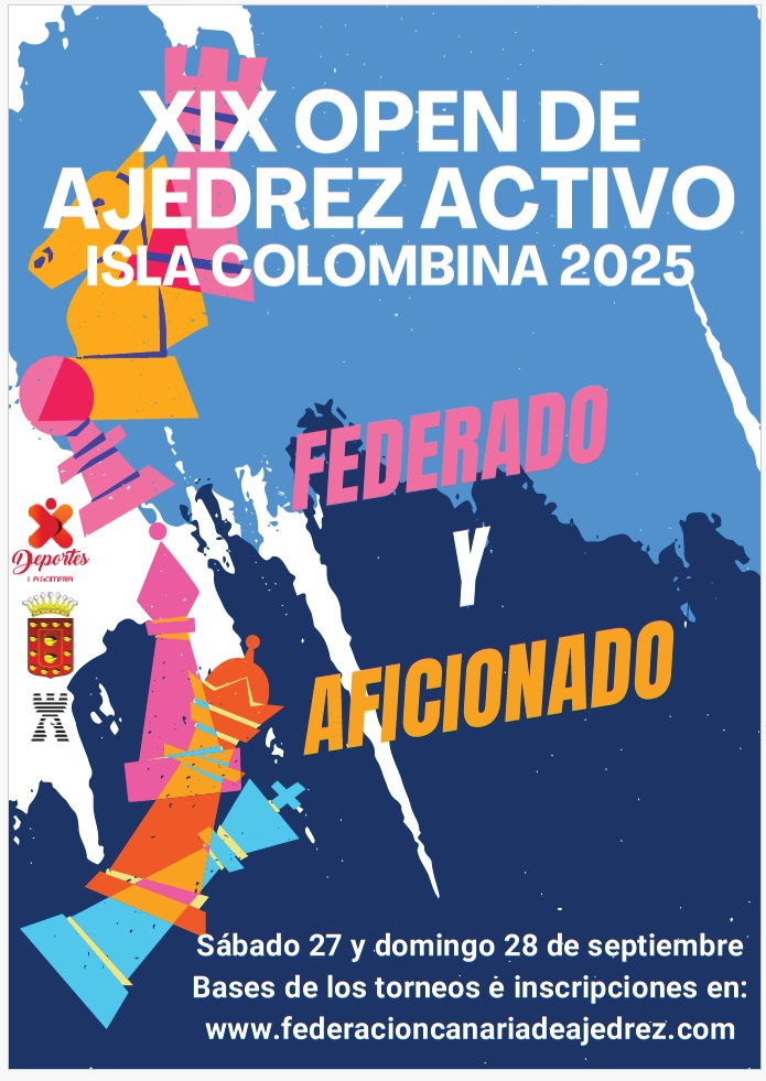 Imagen de El Cabildo abre inscripciones para participar en la XIX edición del Open de Ajedrez Activo Isla Colombina