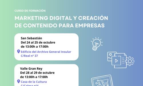 Imagen de Cabildo y Cámara de Comercio ofrecen un curso formativo de marketing digital y creación de contenido para empresas