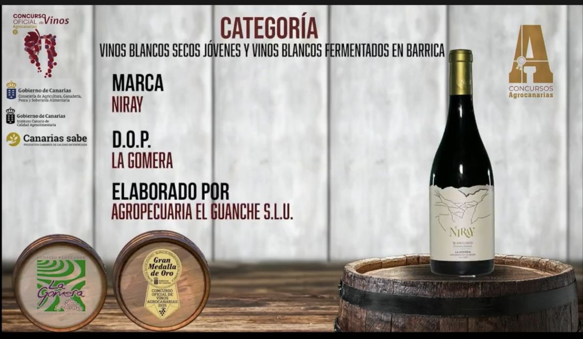 Imagen de El Cabildo felicita a vinos Niray por la medalla lograda en el Concurso Oficial de Agrocanarias