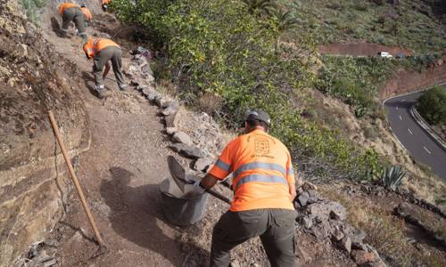 Imagen de El Cabildo finaliza la adecuación del sendero que une Guarimiar con Targa