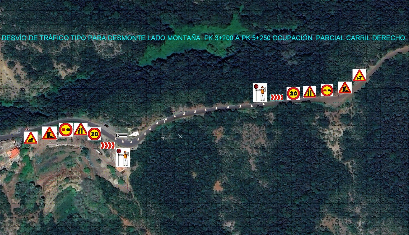 Imagen de El Cabildo informa de cortes de carretera por trabajos en la vía que une Las Rosas con La Laguna Grande