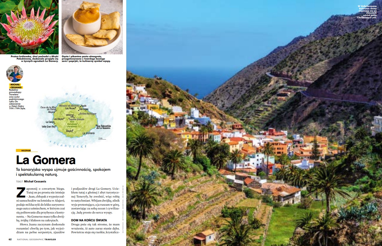 Imagen de La Gomera protagoniza un reportaje en la edición polaca de la revista National Geographic Traveler