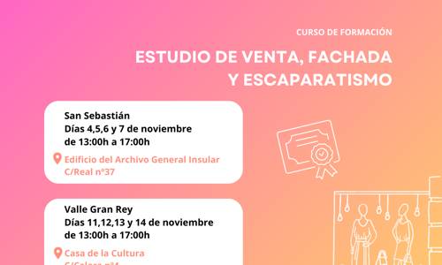 Imagen de Cabildo y Cámara de Comercio ofrecen un curso formativo de estudio de venta, fachada y escaparatismo