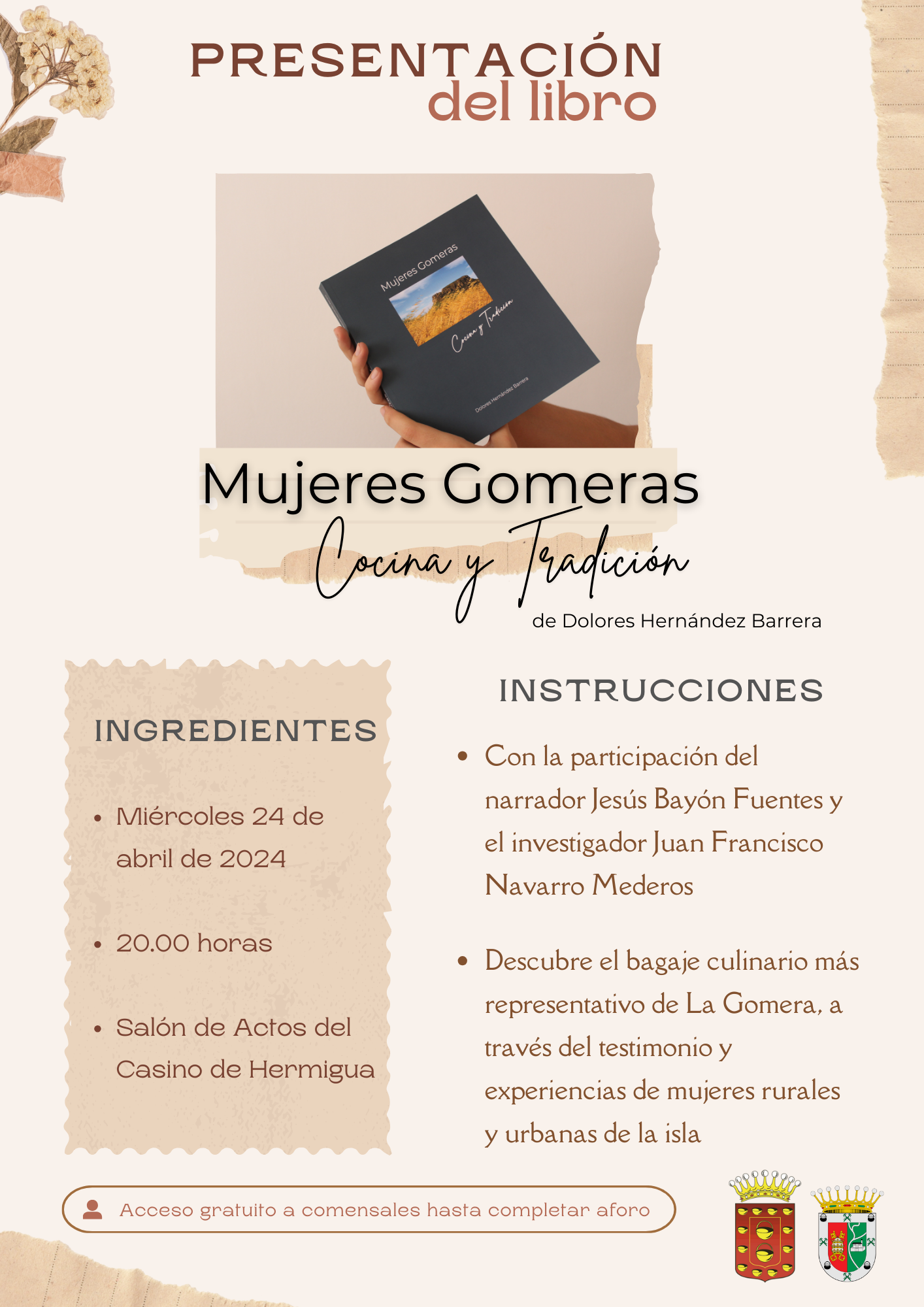 Imagen del evento Presentación literaria ‘Mujeres Gomeras, cocina y tradición’, de Dolores Hernández Barrera (Hermigua) | Feria Insular del Libro 2024