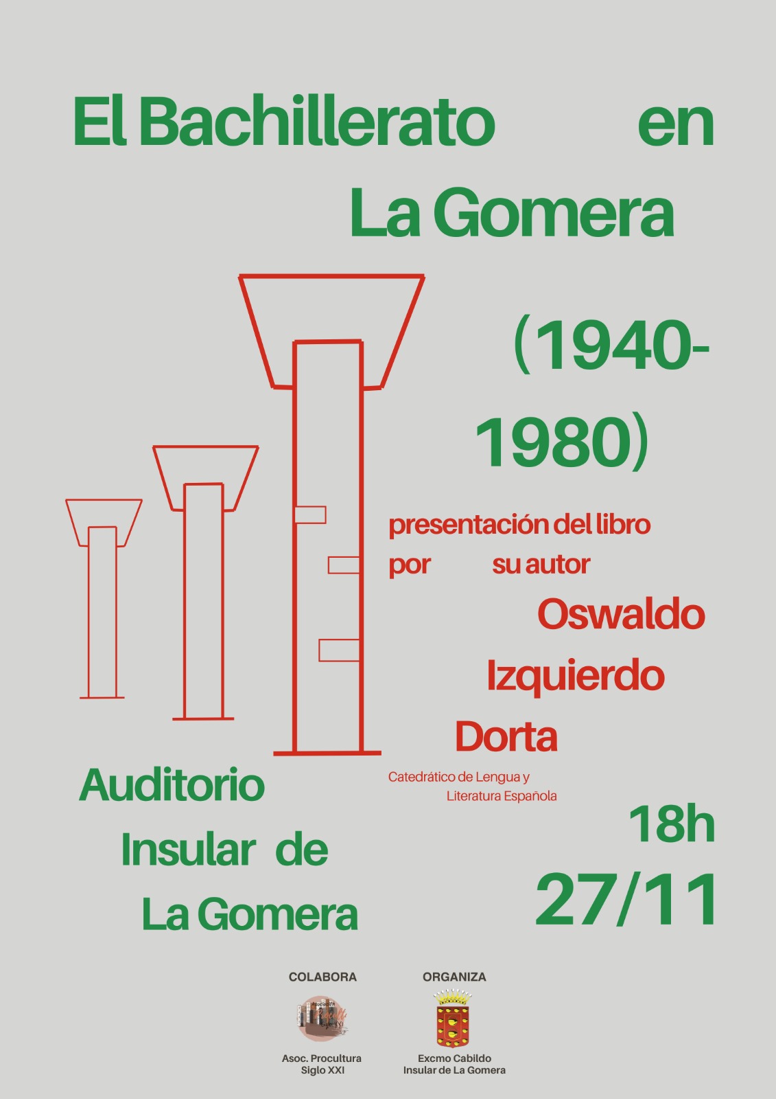 Imagen de El Auditorio Insular acoge la presentación del libro ‘El bachillerato en La Gomera (1940-1980)’, de Oswaldo Izquierdo Dorta