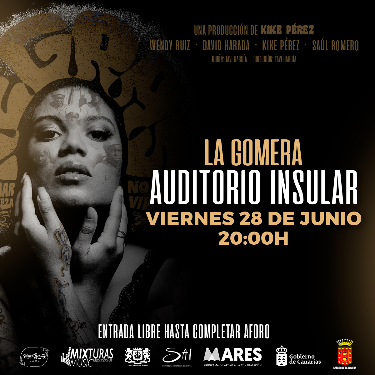 Imagen de El Auditorio Insular de La Gomera acoge este viernes el musical ‘Negras’