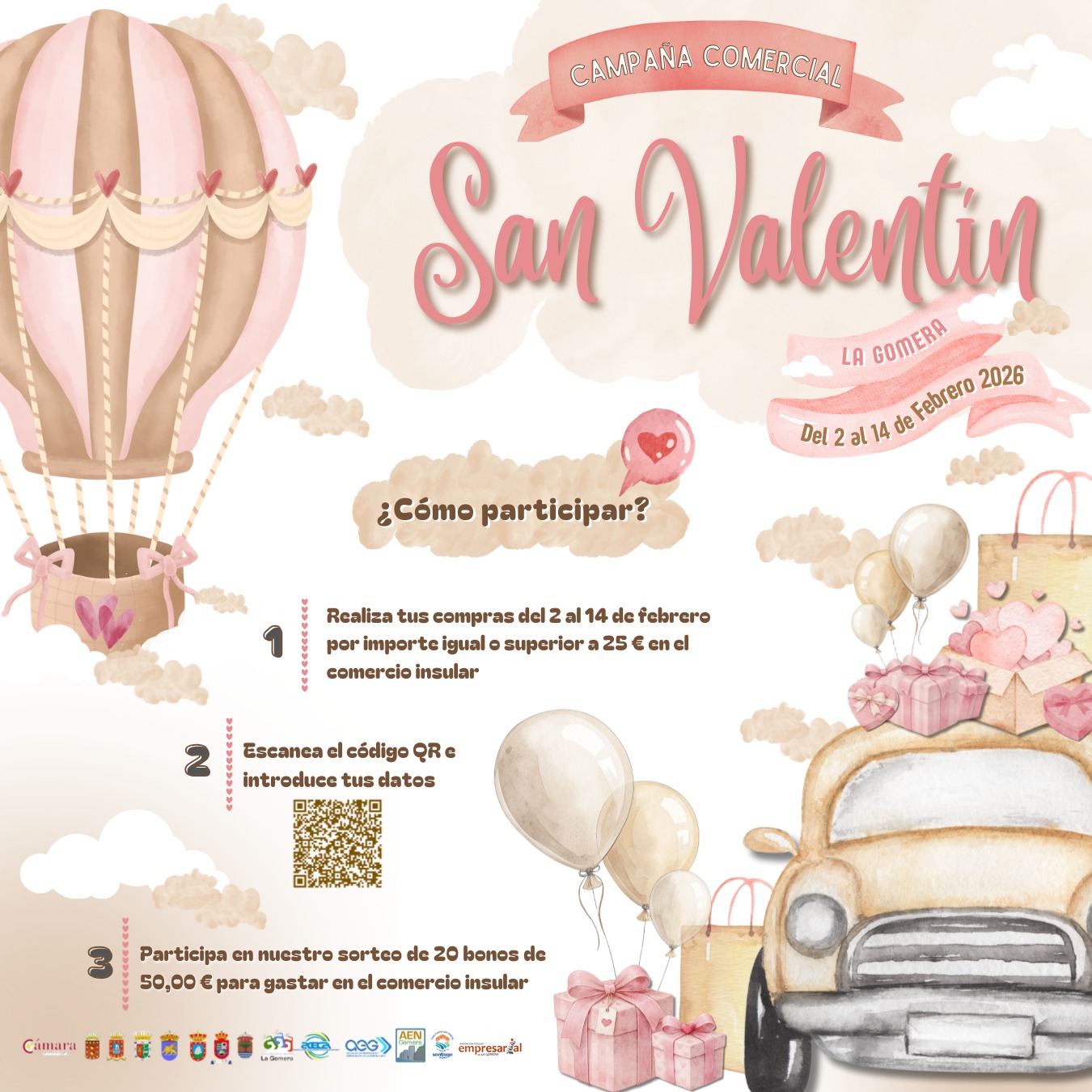 Imagen de Cabildo y Cámara de Comercio impulsan una nueva campaña comercial para promover las compras en San Valentín