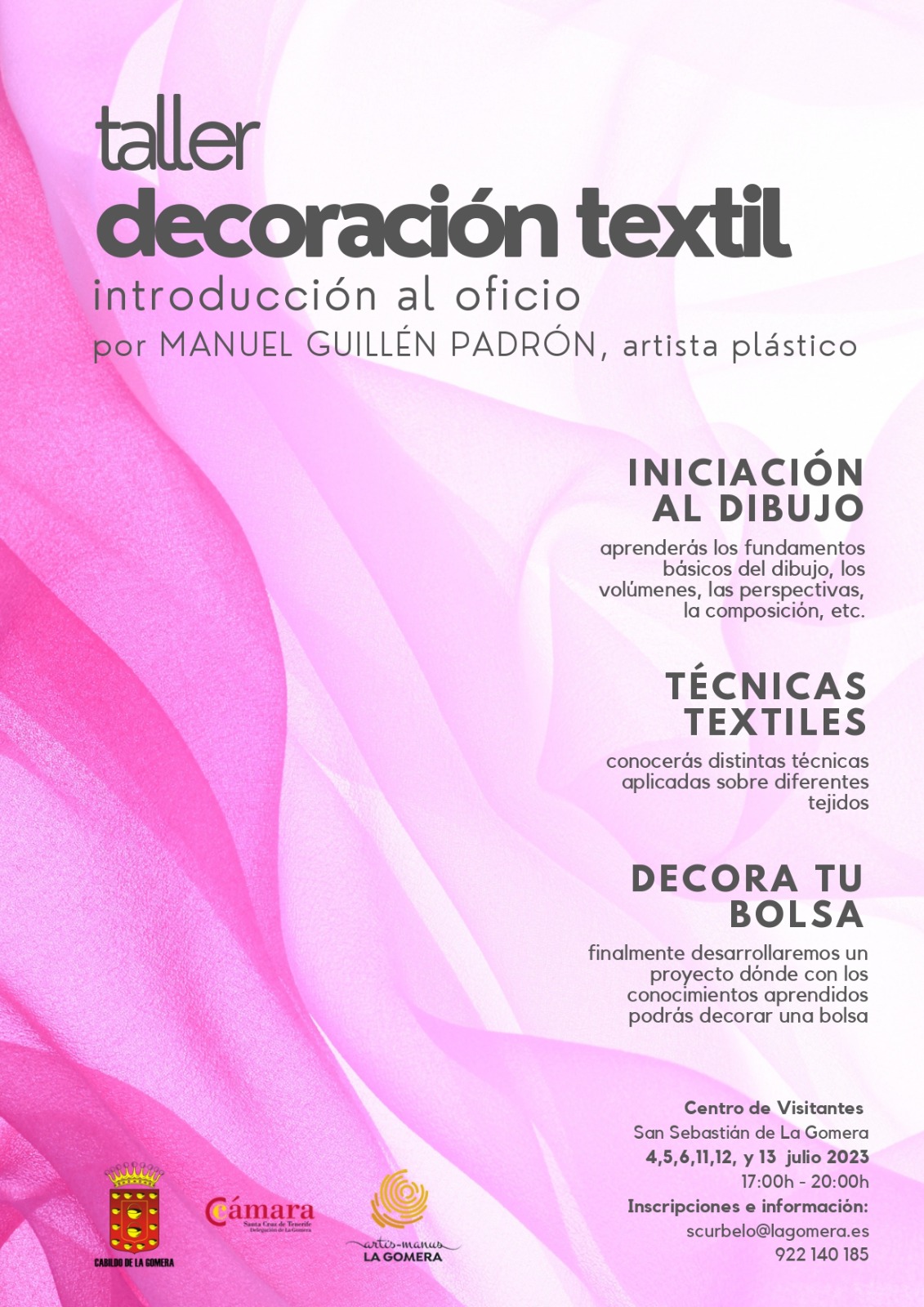Imagen de Cabildo y Cámara de Comercio ponen en marcha talleres de decoración textil e iniciación al dibujo