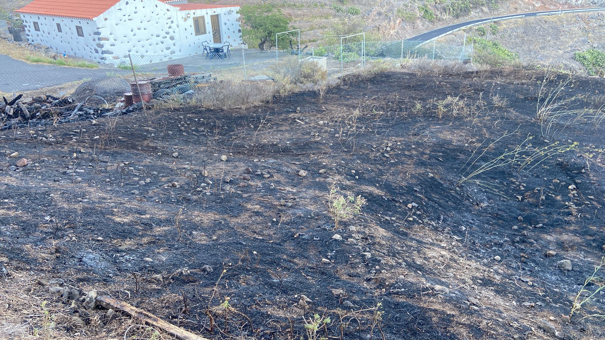 Imagen de Extinguido el conato de incendio declarado esta mañana en Apartaderos, Vallehermoso