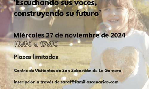 Imagen de La Gomera celebra la II Jornada de la Infancia y la Adolescencia con un amplio panel de ponencias