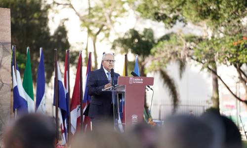 Imagen de Curbelo llama a mantener la unidad canaria para hacer frente a la crisis migratoria en su intervención de las Colombinas