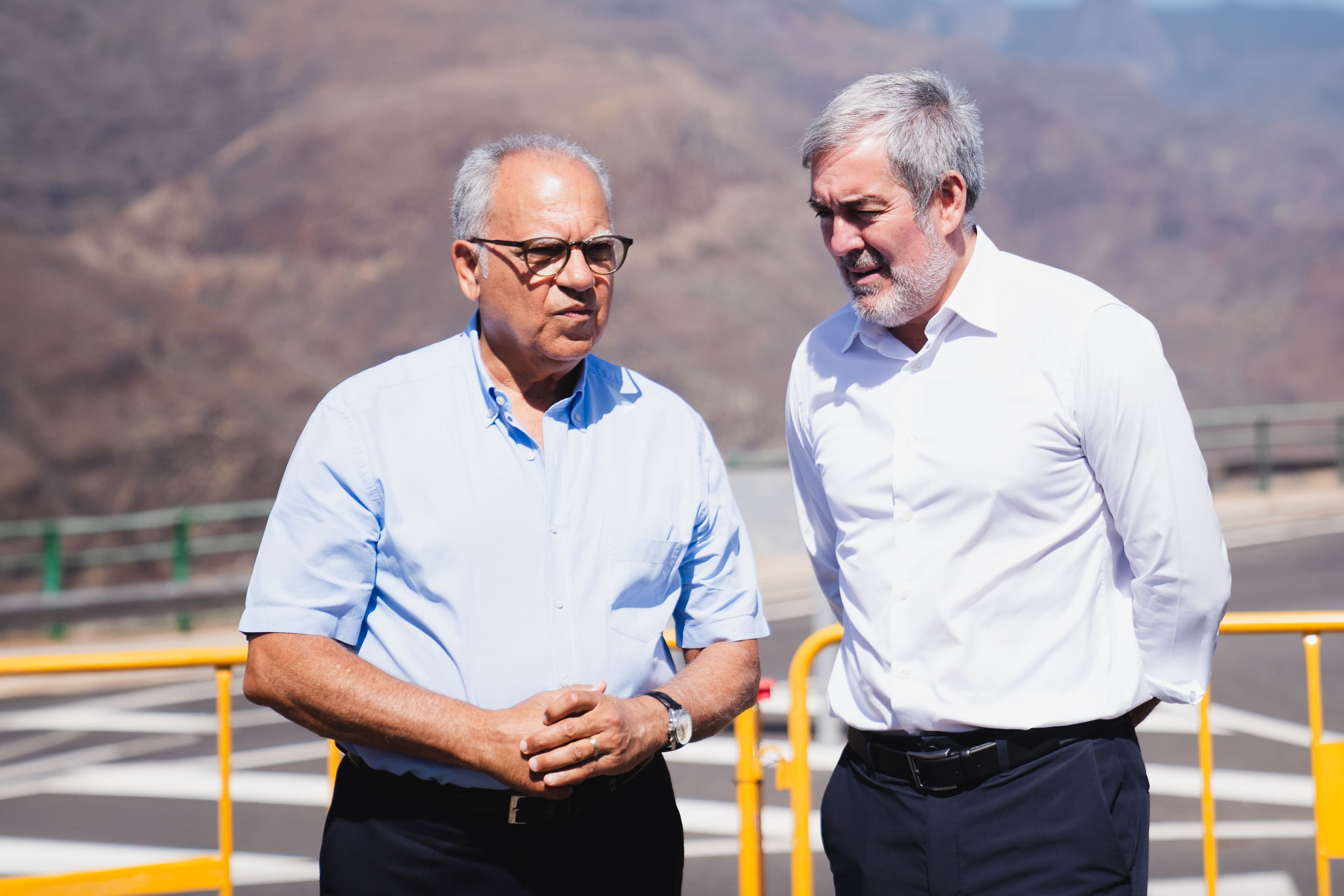 Imagen de Curbelo destaca el inicio de las obras entre La Lomada y El Clavo como clave para culminar el eje viario hacia la GM-1