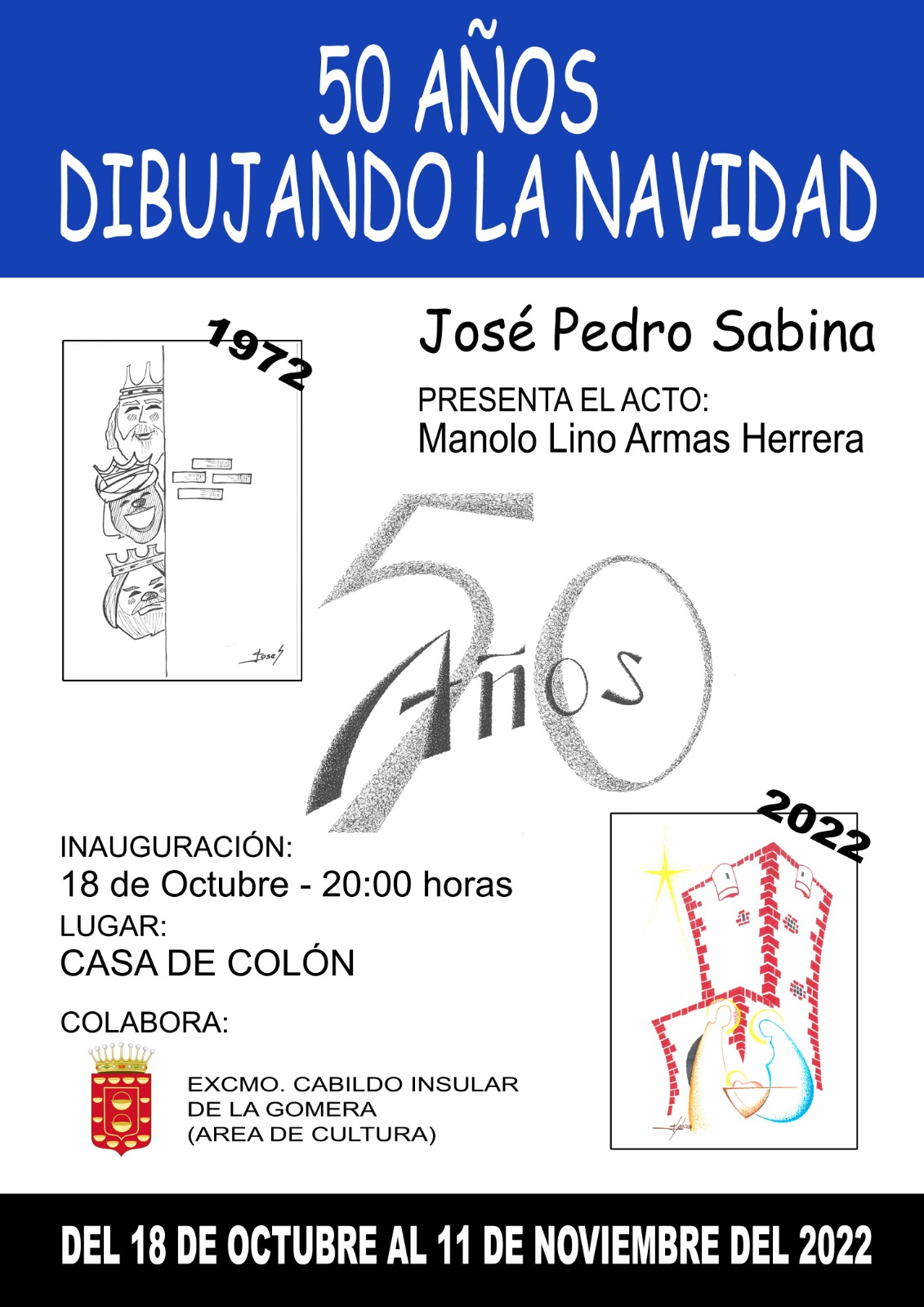 Imagen de La Casa Colón acoge la exposición ‘50 años dibujando la Navidad’ de José Pedro Sabina