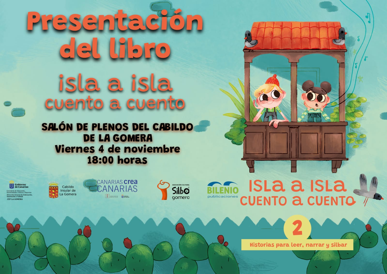 Imagen de El Cabildo acoge la presentación del libro 'Isla a isla. Cuento a cuento 2', con el silbo gomero como protagonista