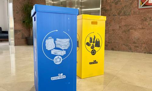 Imagen de El Cabildo distribuye más de un centenar de contenedores de reciclaje en edificios públicos