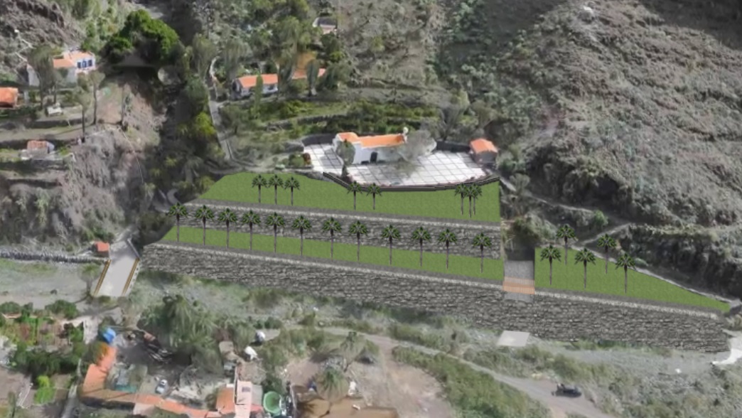 Imagen de El Cabildo invierte 774 mil euros en el acondicionamiento del talud de la Ermita de Los Santos Reyes 