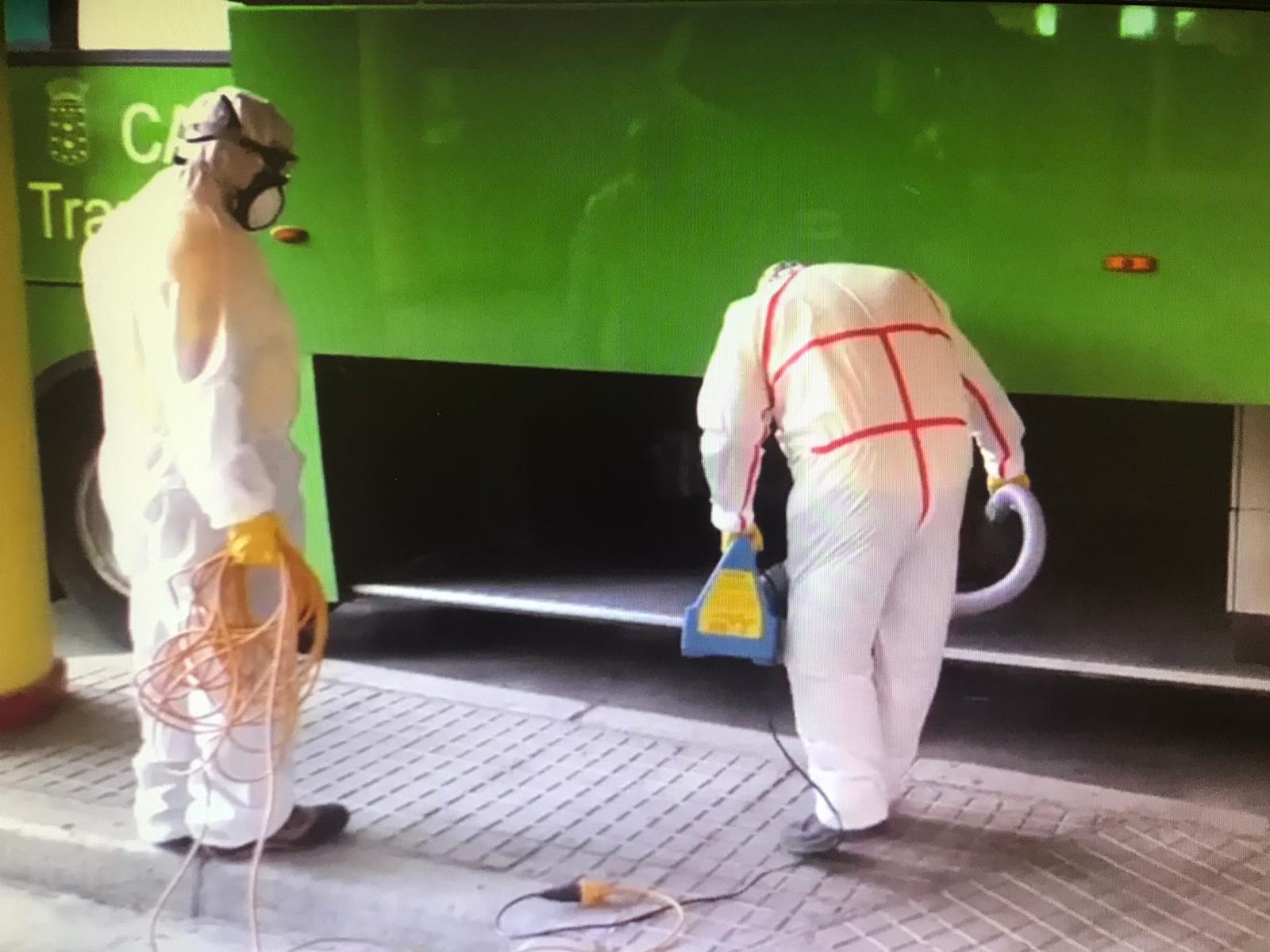 Imagen de GuaguaGomera refuerza la desinfección de sus vehículos