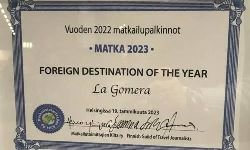 Imagen de La Gomera, elegida como mejor destino extranjero por la Asociación Finlandesa de Periodistas de Viajes