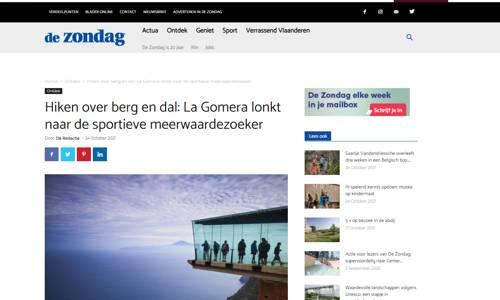 Imagen de La prensa belga se hace eco del potencial de La Gomera como destino de naturaleza