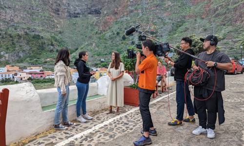 Imagen de La cadena japonesa ABC TV visita La Gomera para la grabación de un programa de viajes